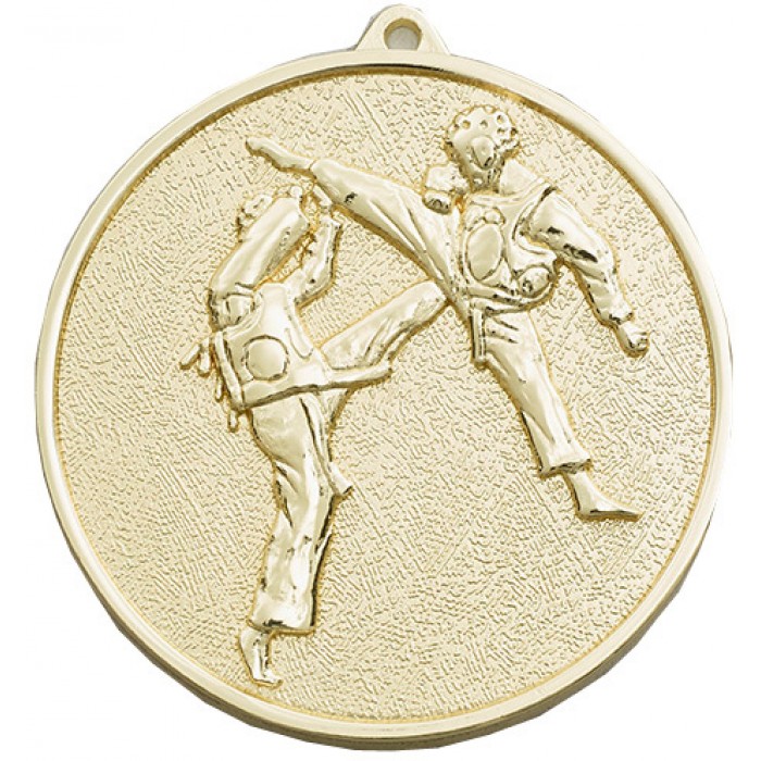 GOLD BODY ARMOUR FIGHTERS MEDAL (70MM X 6MM THICK)
